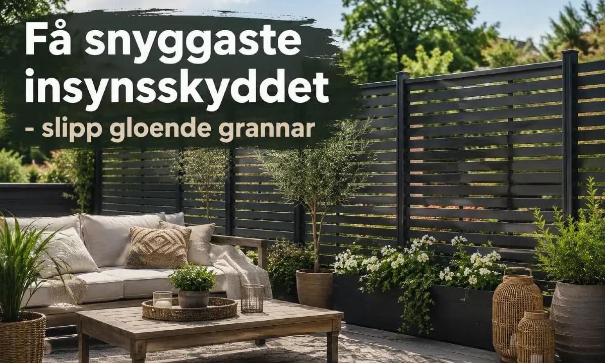 Snyggt insynsskydd som skapar en privat oas. Perfekt för dig som vill bygga insynsskydd och njuta av uteplatsen ostört.