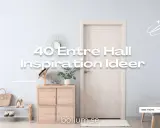 En ljus och stilren hall med skohylla, förvaringsmöbel och en bänk. Perfekt inspo hall för att skapa ordning och stil.