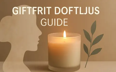 En guide till naturliga doftljus. En tänd ljus i ett frostat glas står bredvid en silhuett av ett ansikte.