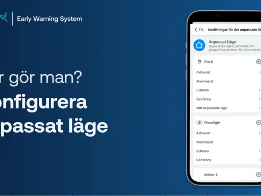 Konfigurera anpassat läge i arlo appen för att skapa unika scenarion och geofence-zoner för dina enheter.
