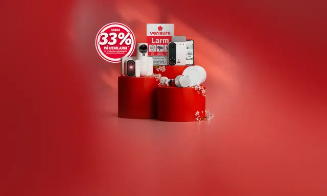 Spara 33% på hemlarm! Verisure erbjuder ett brett utbud av produkter för ditt bästa larm, inklusive kameror och sensorer.